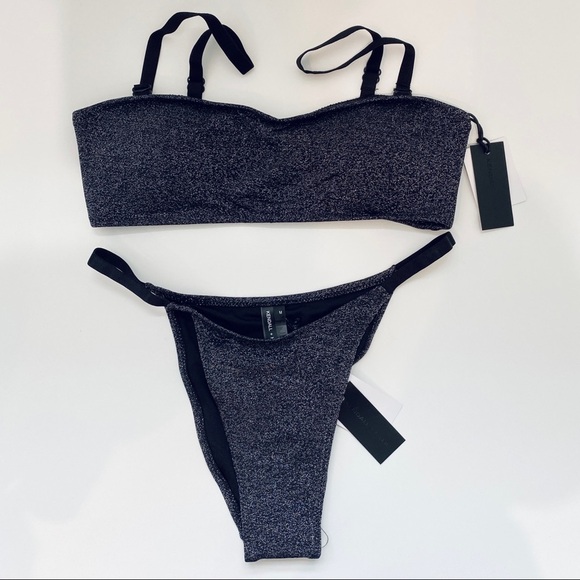 NEW Kendall and Kylie black glitter 2-piece - Picture 1 of 12